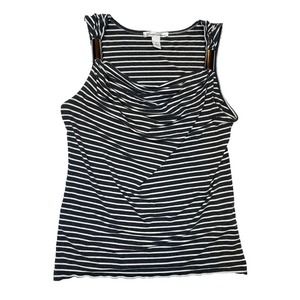 Kenneth Cole Striped Sleeveless Top SMALL EUC